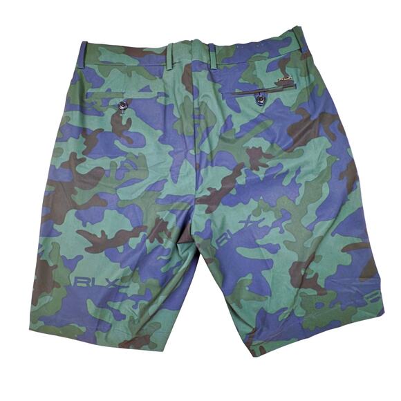 RLX Ralph Lauren Performance Stretch Wicking Blue Green Camo Golf Shorts 32 - Picture 3 of 6
